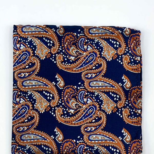 NÄSDUK | PAISLEY | MARINBLÅ SIDEN