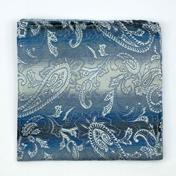 NÄSDUK | PAISLEY | SILVER/GRÅ SIDEN