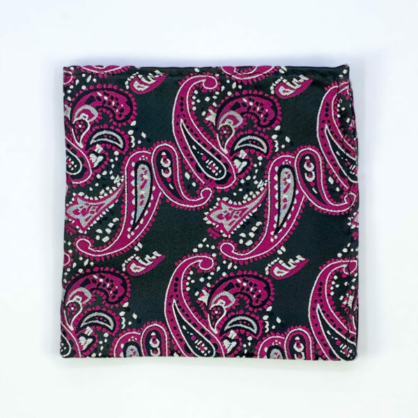 NÄSDUK | PAISLEY | SVART SIDEN